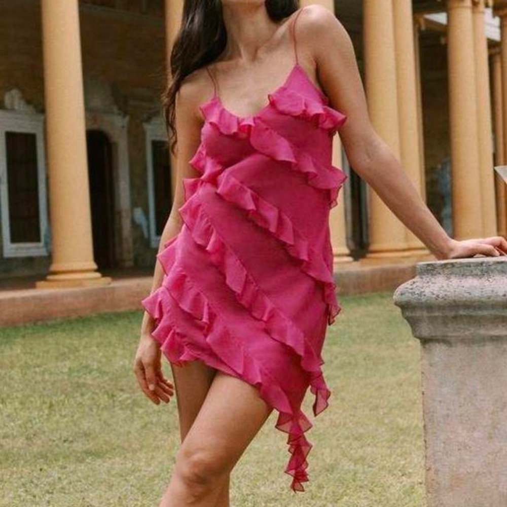 Abercrombie & Fitch All Over Ruffle Mini Dress